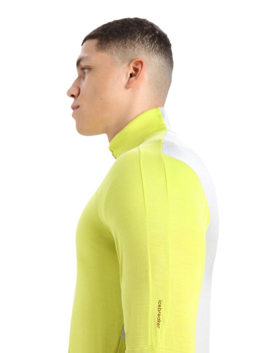 Sweat À Capuche Icebreaker ZoneKnit™ Merino Long Sleeve Zip Homme Vert | FR 1260RVDW